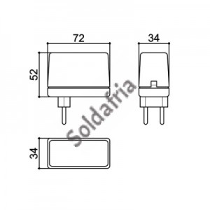 Caixa Patola CF-063 52x34x72mm Caixa Patola CF-063 52x34x72mm